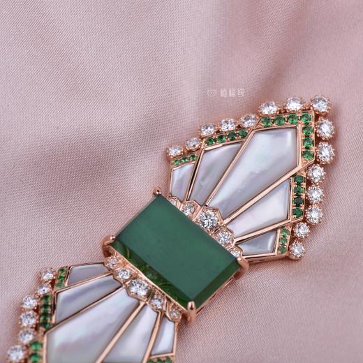 【以爱之名】蝴蝶结贝母翡翠胸针-XZ12204071 商品图5