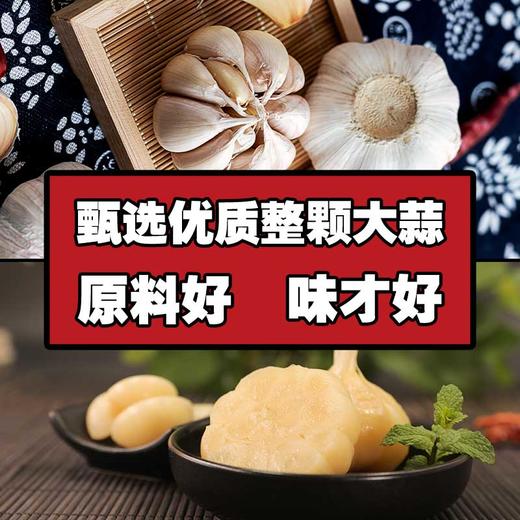 【东北正宗甜蒜 】大蒜头糖蒜  酸甜脆嫩  爽口个大  配烤肉米饭粥水饺 500g*2袋 商品图3