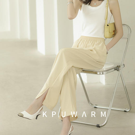 【壳木奶油裤/瘦瘦裤】 夏阔腿高腰显瘦 五分短裤+舒适长裤 立体裁剪 自带流动感 从视觉上拉长腿 商品图6