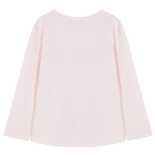 GIVENCHY 纪梵希 奢侈品童装 女童粉色棉质LOGO印花长袖T恤 H15215 商品图1