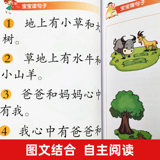 四五快读第一册全彩图升级版儿童幼儿识字书启蒙拼音拼读训练早教书籍学前班幼小衔接幼儿园教材3-6岁宝宝入学准备启蒙认字基础 商品图2