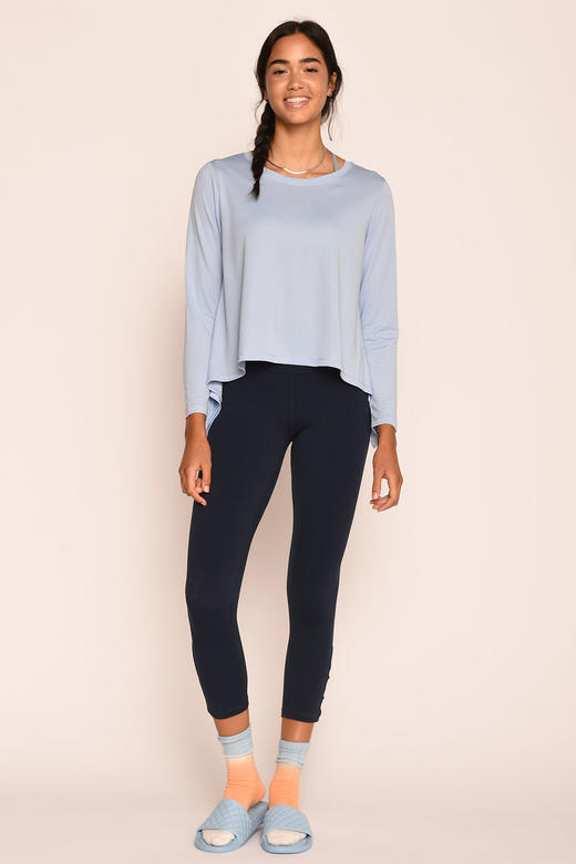 裸感高弹腿部织带九分紧身裤 商品图6