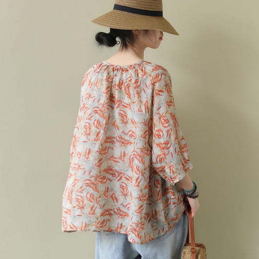 裁缝学苑AQ76 棉麻短袖衬衫纸样女夏大码衬衣女装V领上衣服装打板 商品图2