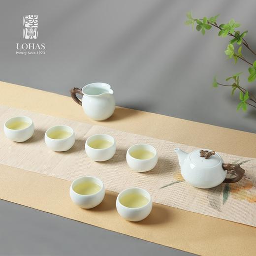 陆宝茶具劲雅青瓷冰裂茶组九件套 高端精致礼盒家用泡茶功夫茶具 商品图5