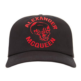 ALEXANDER MCQUEEN 亚历山大·麦昆 男士骷髅头字母徽标印花棒球帽 6802474105Q