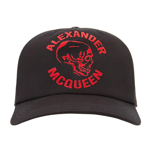 ALEXANDER MCQUEEN 亚历山大·麦昆 男士骷髅头字母徽标印花棒球帽 6802474105Q 商品图0