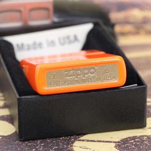 Zippo打火机之宝原装哑漆橙色霓虹荧光漆标志28888ZL 商品图3