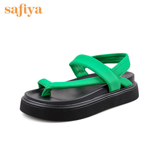 品牌定制| 索菲娅泡泡棉几何夹趾轻质凉鞋2022新款松糕厚底拖鞋SF22115403 商品图1