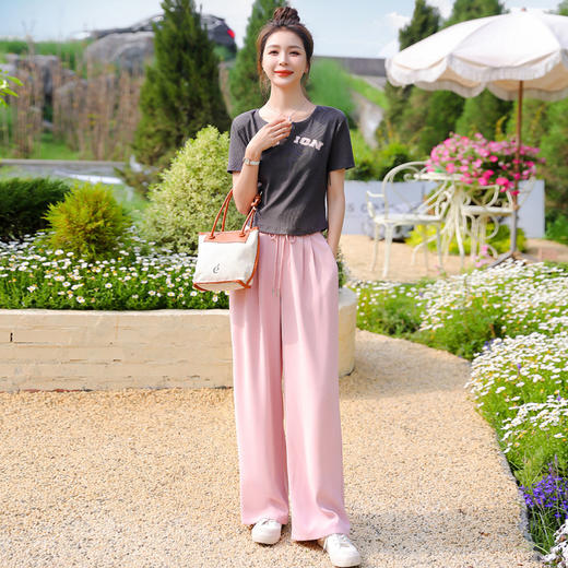 女装时尚套装2022年夏季时尚简约大方气质优雅舒适两件套 HR-LJY-YJ2209 商品图2