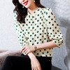 波点印花雪纺衬衫女夏新款宽松大码七分袖上衣洋气漂亮泡泡袖小衫  TR-HGH6925 商品缩略图0