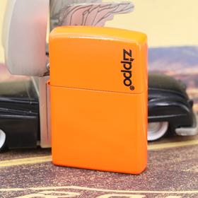 Zippo打火机之宝原装哑漆橙色霓虹荧光漆标志28888ZL