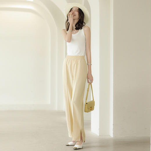 【壳木奶油裤/瘦瘦裤】 夏阔腿高腰显瘦 五分短裤+舒适长裤 立体裁剪 自带流动感 从视觉上拉长腿 商品图10