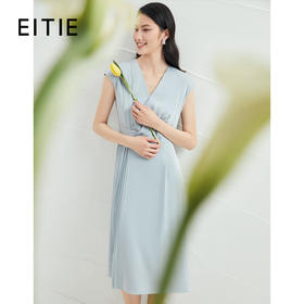 EITIE爱特爱夏季新款修身高贵优雅连衣裙中长款6507244