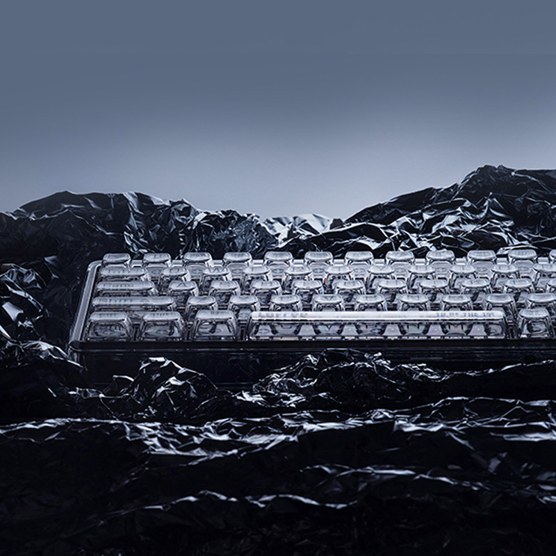 【Lofree洛斐 1%双模机械键盘 】透明主体 | 进口高透PC外壳 | 透明水母轴