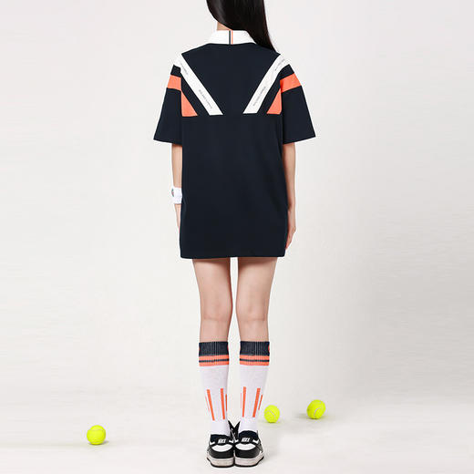 罗兰加洛斯2022法网网球裙女Polo领连衣裙夏季新款宽松运动裙 商品图1