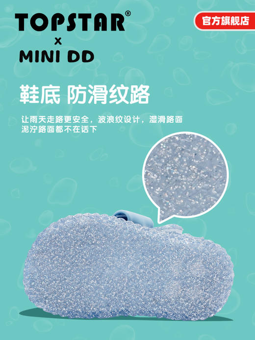 TOPSTAR&MINI DD宝宝夏季鞋子软底防滑女童蝴蝶结凉鞋防滑公主 闪彩蓝色 商品图4