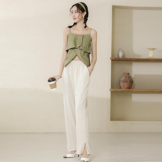 【壳木奶油裤/瘦瘦裤】 夏阔腿高腰显瘦 五分短裤+舒适长裤 立体裁剪 自带流动感 从视觉上拉长腿 商品图11