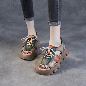 罗马凉鞋，松糕厚底夏季外穿女鞋 KFY-22134