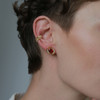 Black Tea 红茶红宝石系列 | 古巴链条红宝石耳钉 商品缩略图2