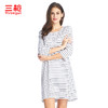 Threegun三枪 【瓦楞条款】圆领中袖女士家居裙睡裙- 70368A911 商品缩略图4