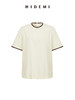 HIDEMI 度假系列简约手工包皮边圆领T恤 黑色/蓝色/奶油黄 商品缩略图11