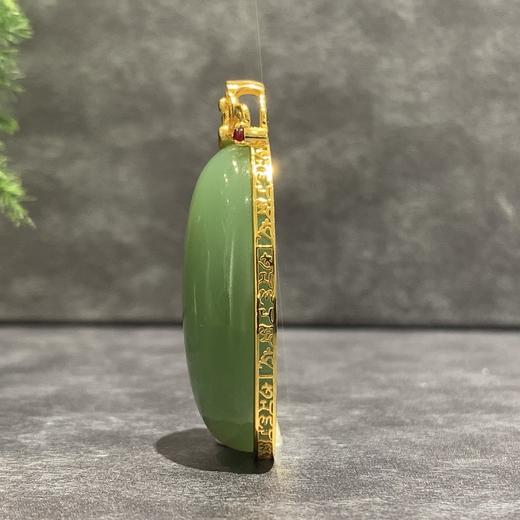 【御珠宫坊】碧玉金镶吊坠 商品图3