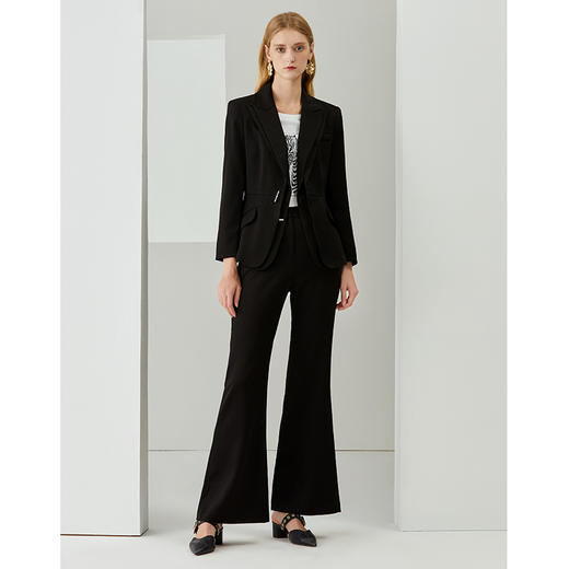 EITIE爱特爱秋季新款时尚气质通勤百搭简约收腰显瘦西装外套6703401 商品图2