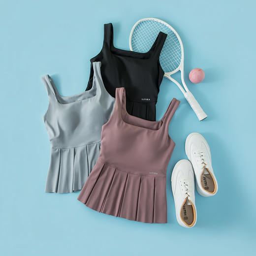 【仅剩xs/s码】TITIKA ACTIVE户外运动上衣健身吊带背心（带胸垫）轻薄透气16T30839 商品图3