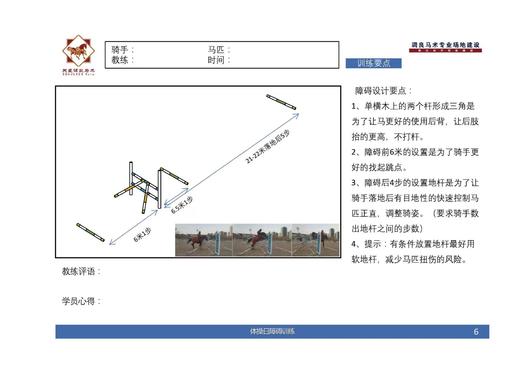 天星调良马术障碍训练日志与卡片 商品图7