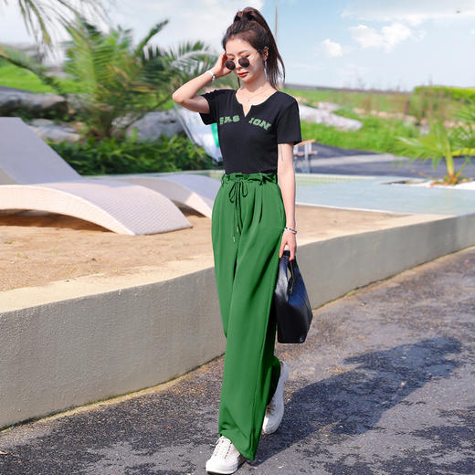 女装时尚套装2022年夏季时尚简约大方气质优雅舒适两件套 HR-LJY-YJ2209 商品图1