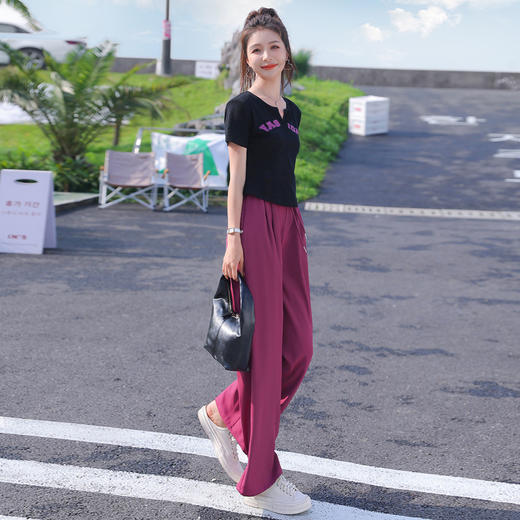 女装时尚套装2022年夏季时尚简约大方气质优雅舒适两件套 HR-LJY-YJ2209 商品图0