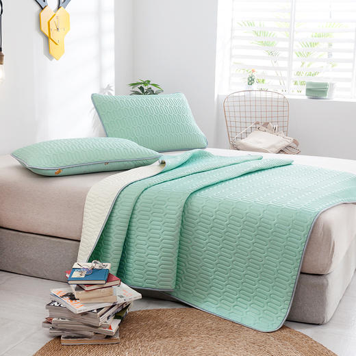 乳胶冰丝凉席三件套可水洗折叠1.5/1.8m夏季席子 商品图1