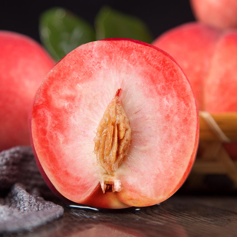 【甜度高的红毛桃】山西运城田园红毛桃脆红桃