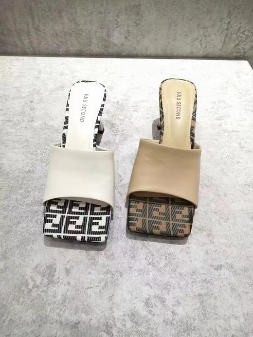 IUIU SECOND夏款时尚方头高跟皮凉拖鞋  U21BJ15711 商品图3