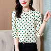 波点印花雪纺衬衫女夏新款宽松大码七分袖上衣洋气漂亮泡泡袖小衫  TR-HGH6925 商品缩略图3