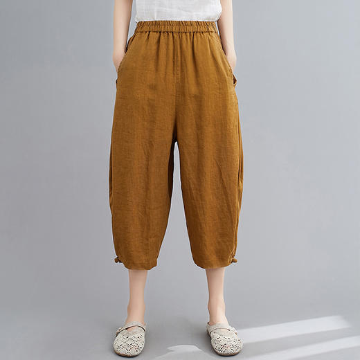 裁缝学苑AQ75复古棉麻七分裤子纸样女裤萝卜裤服装哈伦裤衣服样板 商品图4