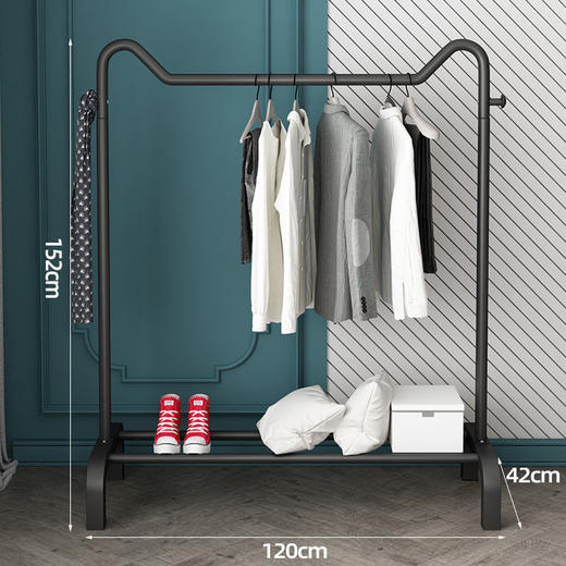 【轻奢款】衣帽架轻奢猫耳单杆式落地晾衣架服装店展示架家用卧室阳台晾衣架 商品图4