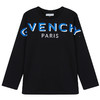 GIVENCHY 纪梵希 童装男童黑色字母印花T恤 H25285 商品缩略图0