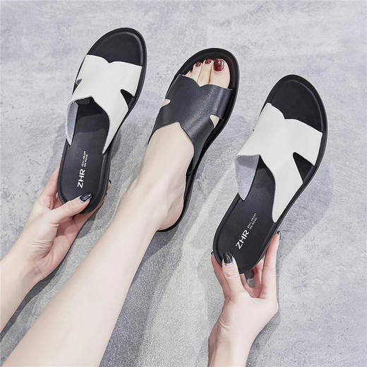 【ZHR】2022年夏季新款时尚粗跟凉鞋/平底鞋女仙女风气质鞋子合集 商品图2