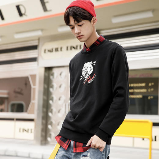 gxgjeans简约动物印花圆领男士卫衣JY131844E 商品图2