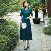 气质中国风，改良版旗袍裙仿花萝民国名媛性感连衣裙HZJ555 商品缩略图1
