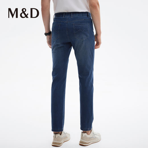 MD名盾黑科技四面弹高弹夏季薄款休闲男士百搭直筒牛仔蓝色长裤 商品图3