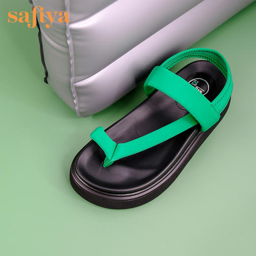 品牌定制| 索菲娅泡泡棉几何夹趾轻质凉鞋2022新款松糕厚底拖鞋SF22115403 商品图3