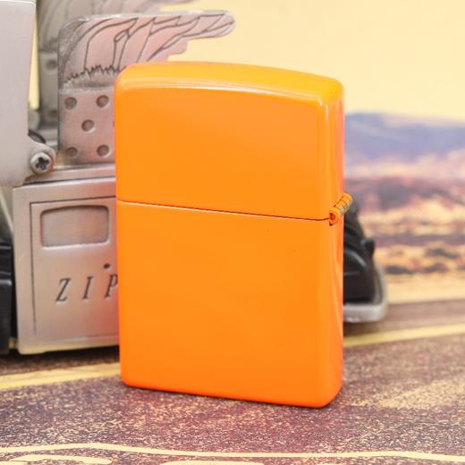 Zippo打火机之宝原装哑漆橙色霓虹荧光漆标志28888ZL 商品图1