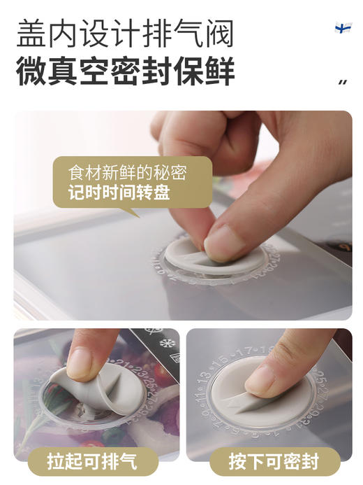 MISANBROO米膳葆  新款316不锈钢保鲜盒 日历指示款/超大容量可沥水款 商品图4