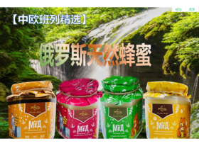 【中欧班列精选】俄罗斯精品蜂蜜  原装进口俄蜜源滨海森林野生葵花蜜 荞麦蜜 椴树蜜 百花蜜500g