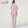 Threegun三枪 【凉感弹力棉】翻领开襟短袖长裤女士家居套家居服- 81846D011 商品缩略图2