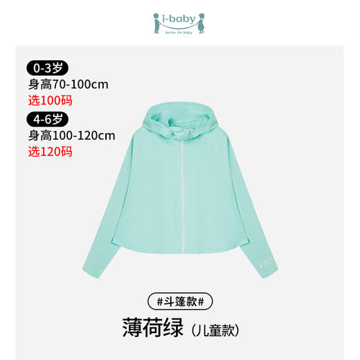 i-baby儿童防晒衣男童 宝宝皮肤衣女童防晒服超薄透气防紫外线亲子 商品图6