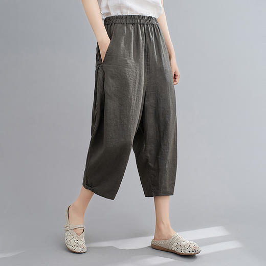 裁缝学苑AQ75复古棉麻七分裤子纸样女裤萝卜裤服装哈伦裤衣服样板 商品图1