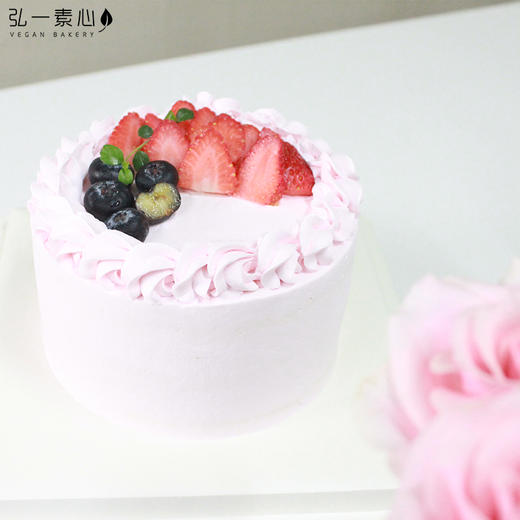 【纯素诞糕】 粉色纯素水果诞糕｜粉粉嫩嫩就是要给你好心情~~ 商品图1
